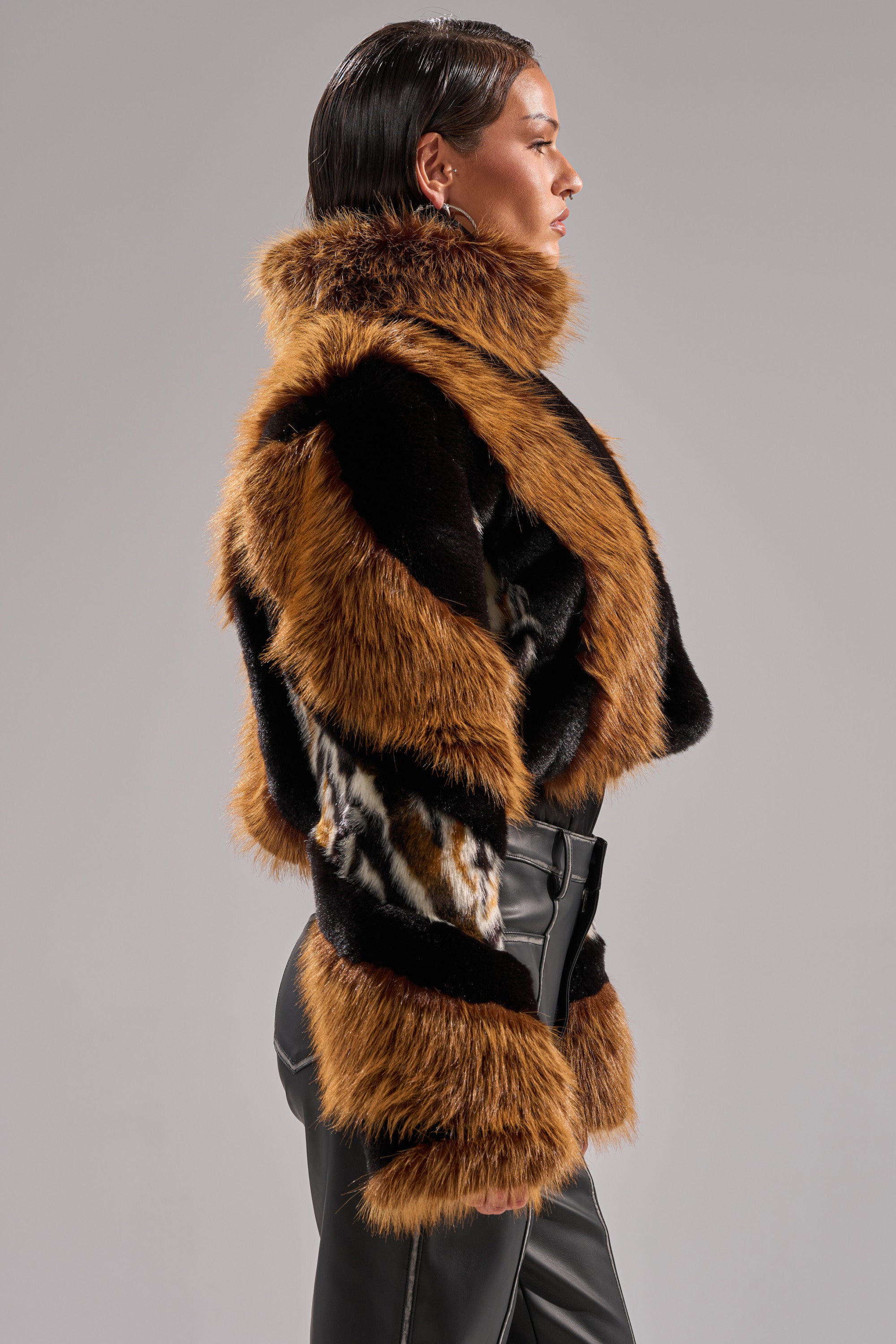 TWISTER PATCHWORK FAUX FUR