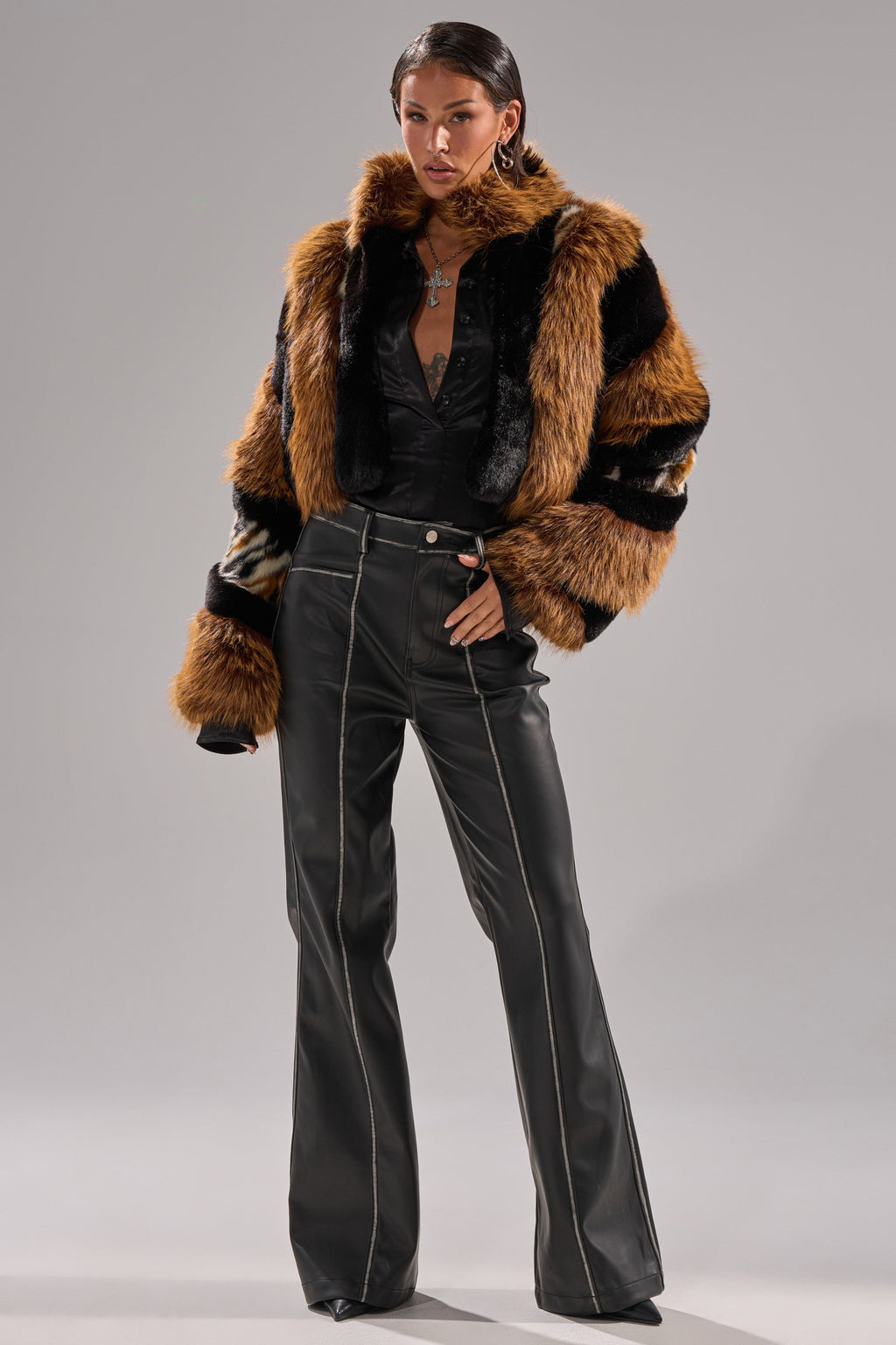 TWISTER PATCHWORK FAUX FUR