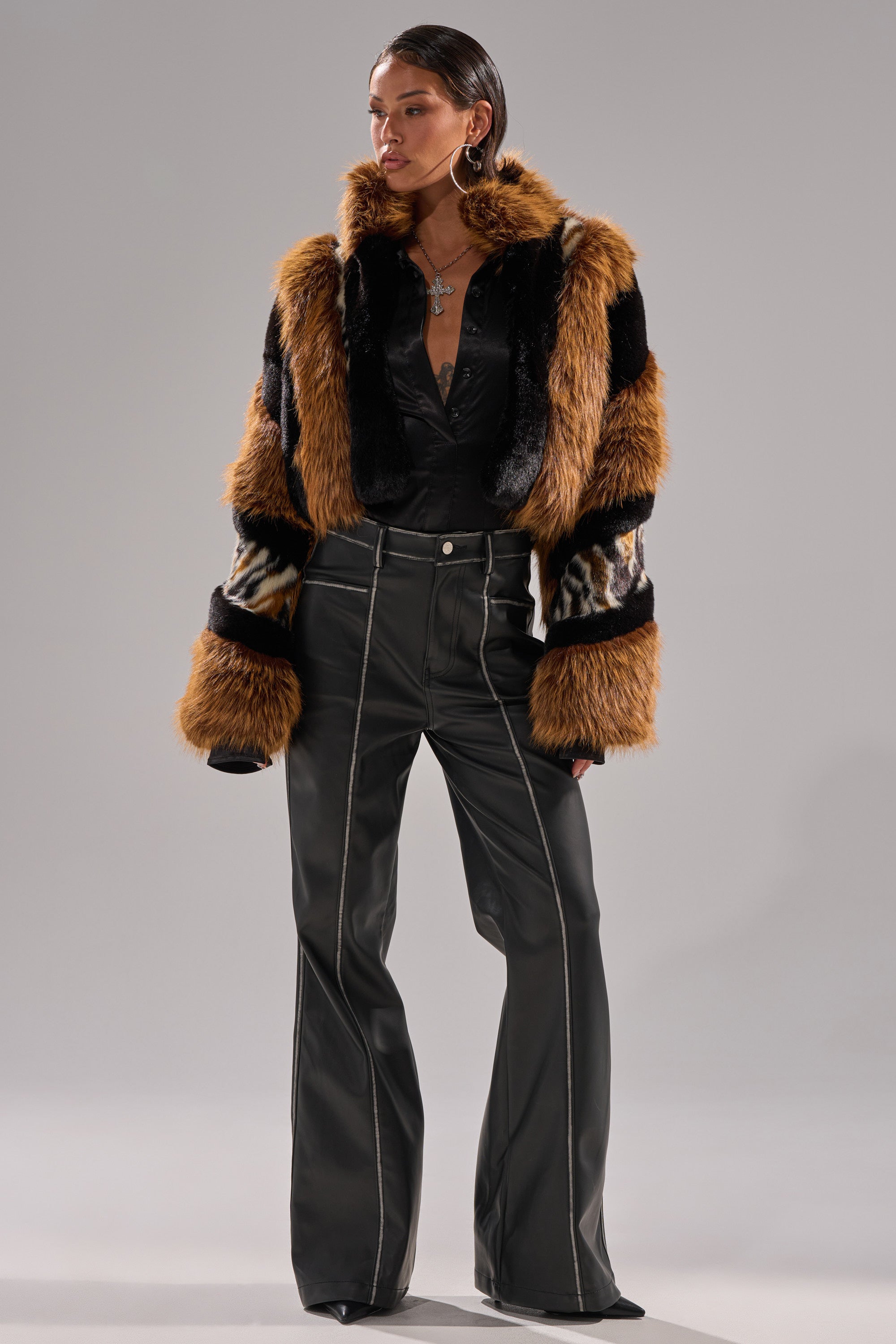 TWISTER PATCHWORK FAUX FUR