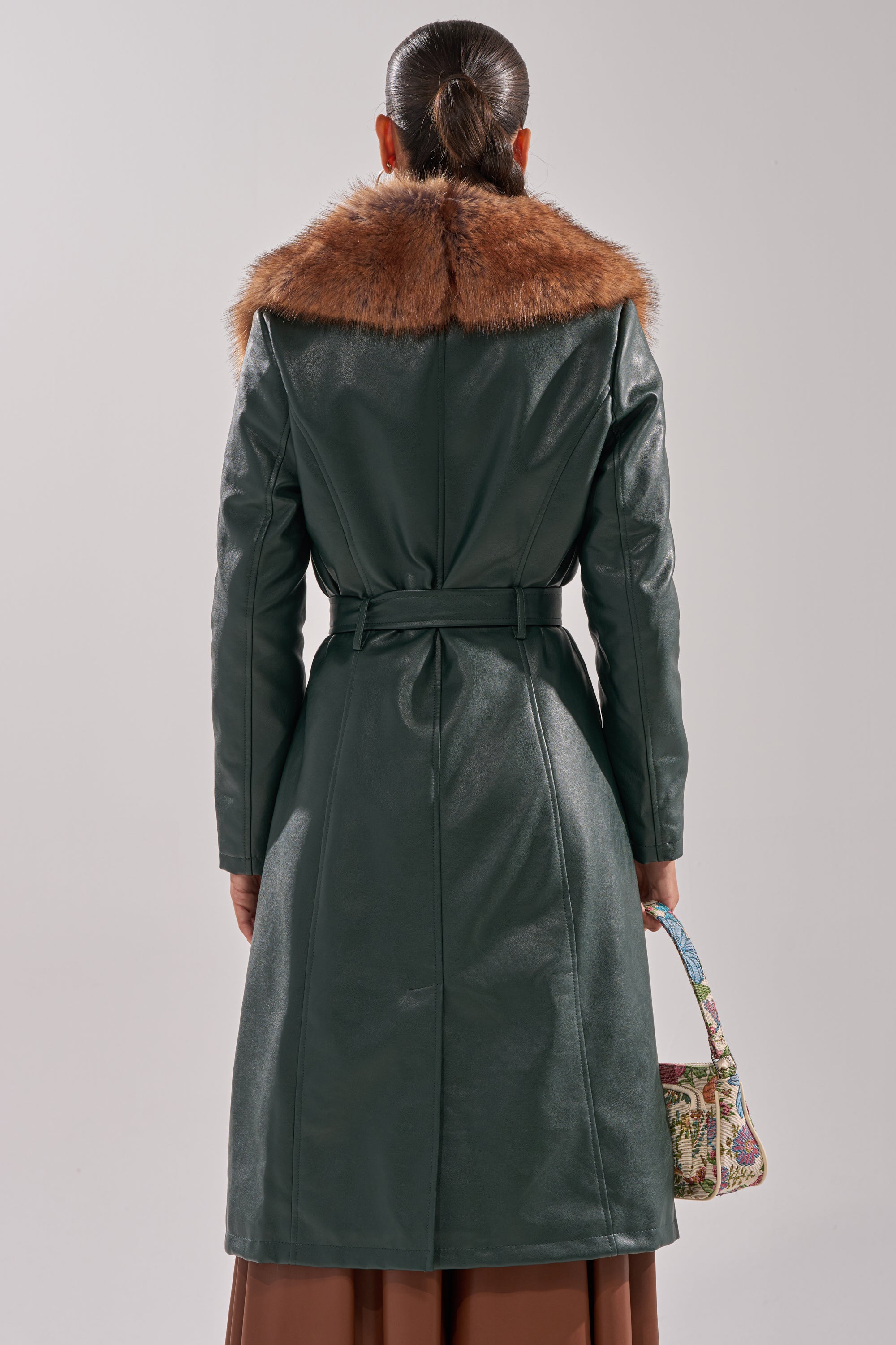 GREENVIEW FUR TRIM TRENCH