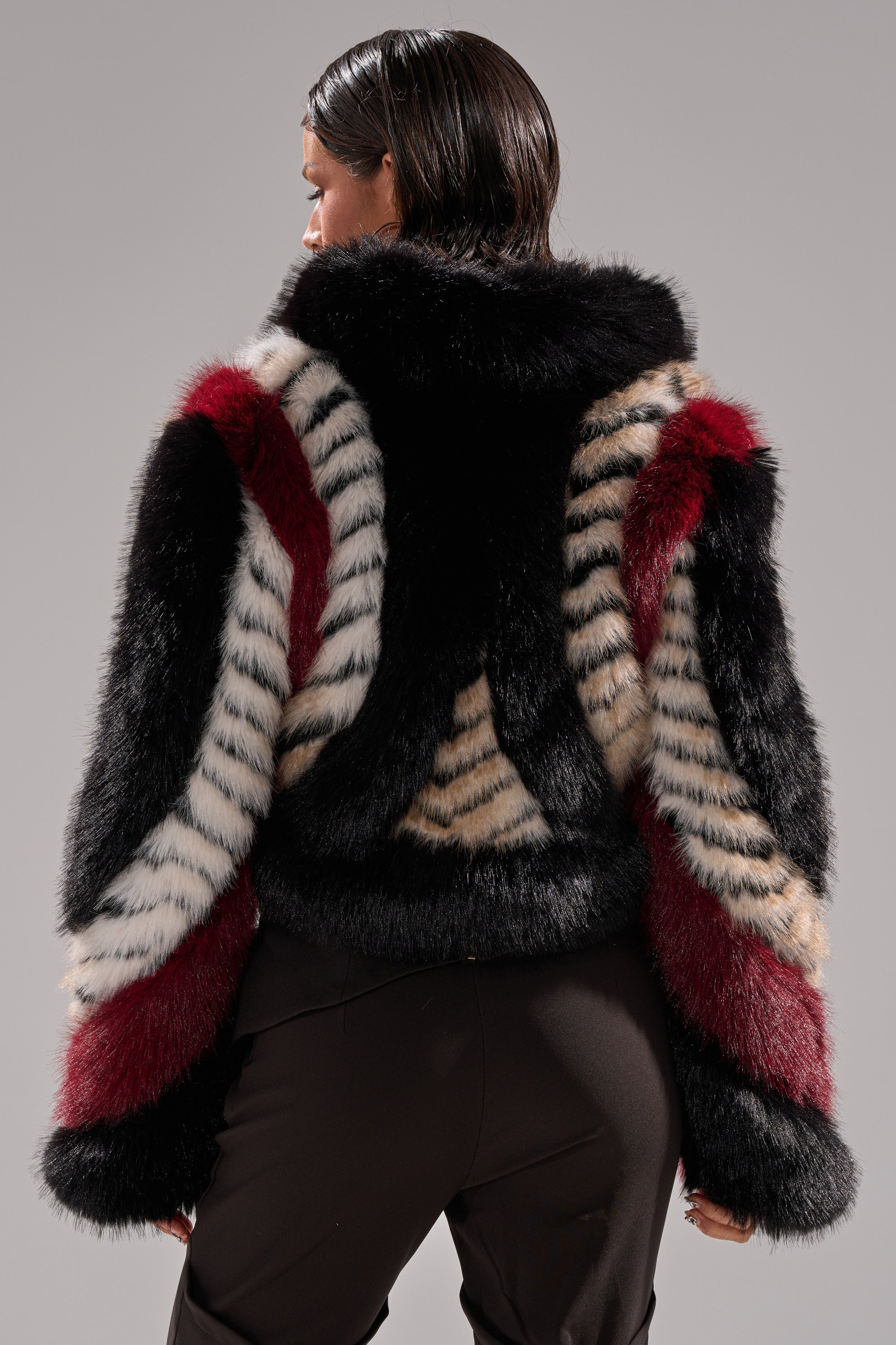 HARD TO FIND PANELED FAUX FUR